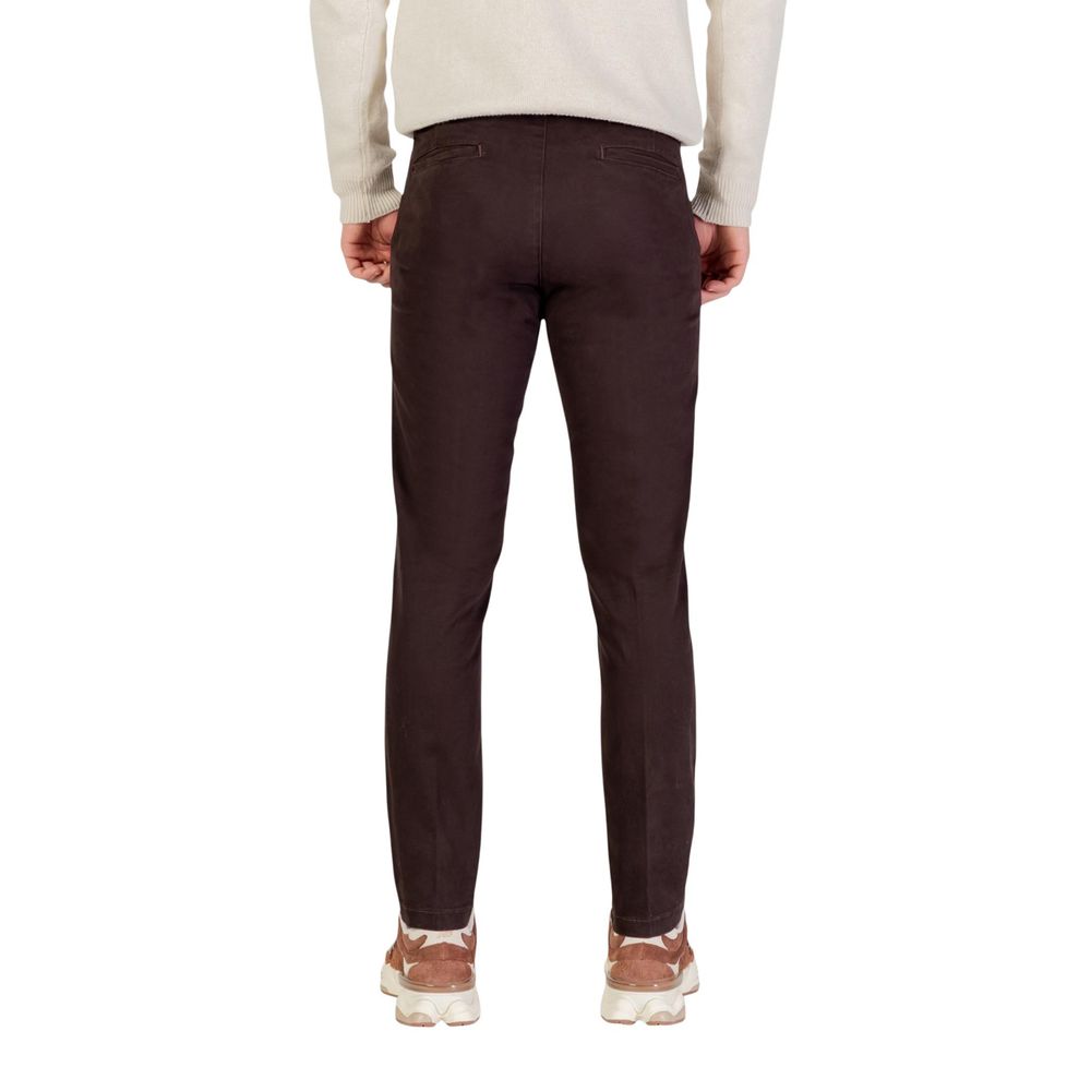 Borghese Braune Baumwoll-Skinny-Hose