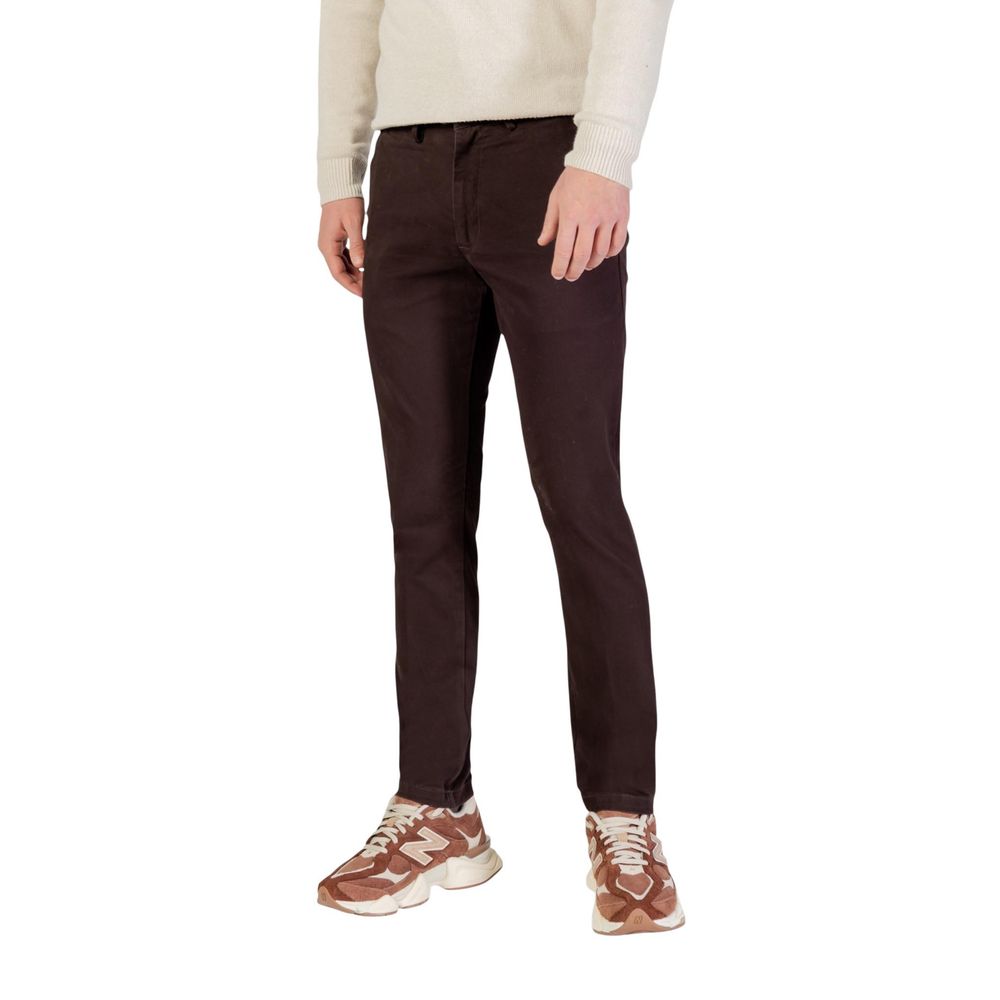 Borghese Braune Baumwoll-Skinny-Hose