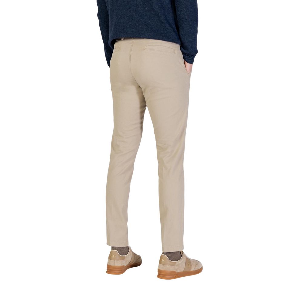 Borghese Beige Baumwoll Skinny Hose