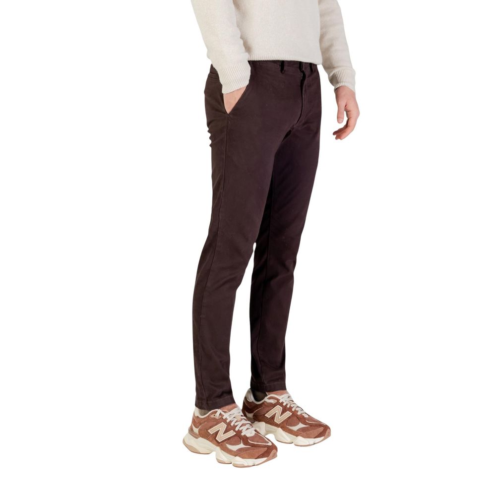 Borghese Braune Baumwoll-Skinny-Hose