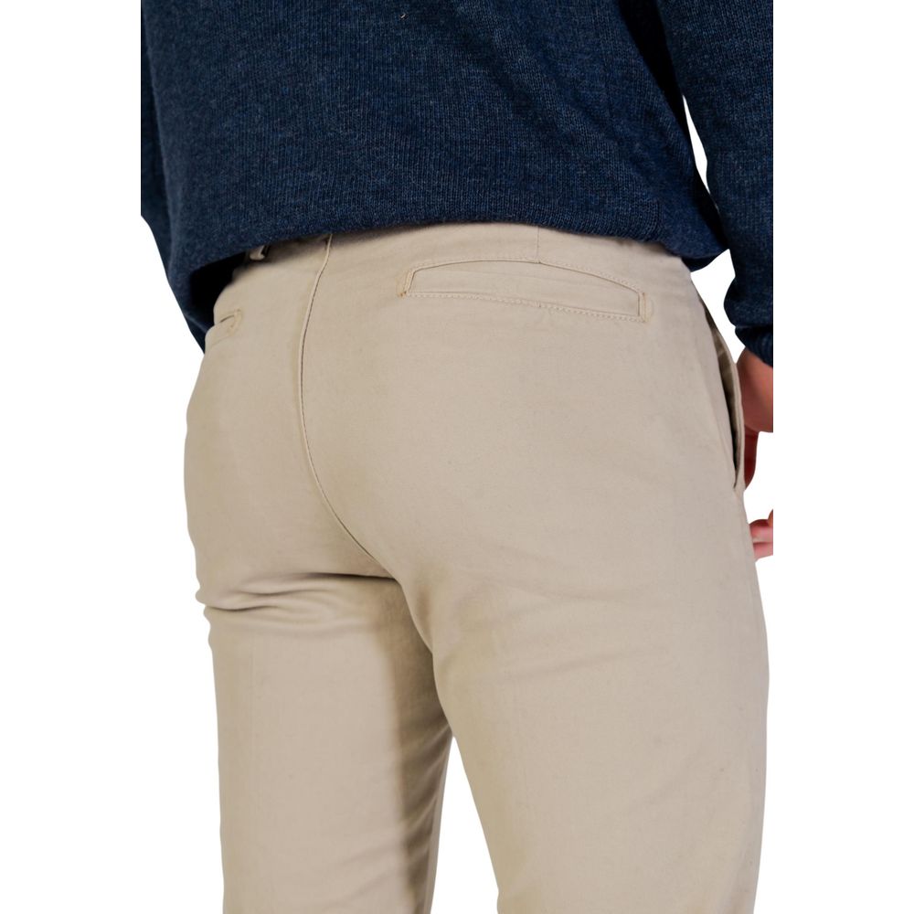 Borghese Beige Baumwoll Skinny Hose