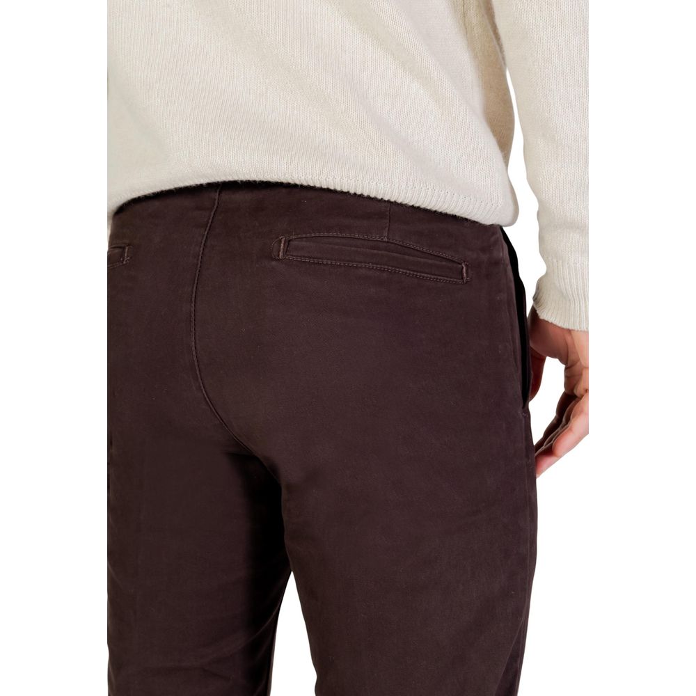Borghese Braune Baumwoll-Skinny-Hose