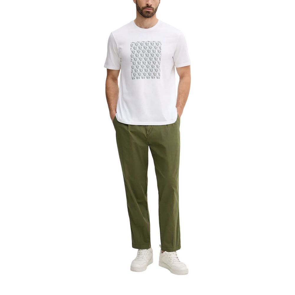 Calvin Klein Jeans Weißes Baumwoll-T-Shirt