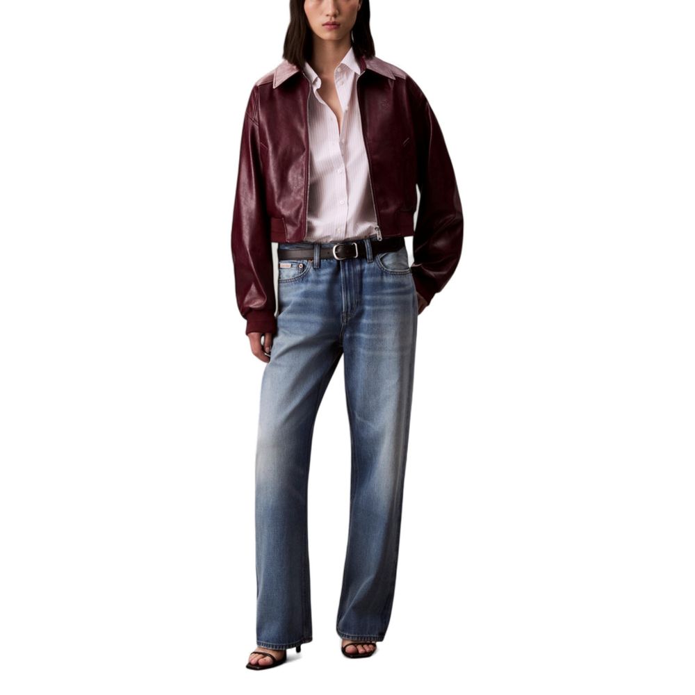 Calvin Klein Jeans Bordeaux Lederjacke