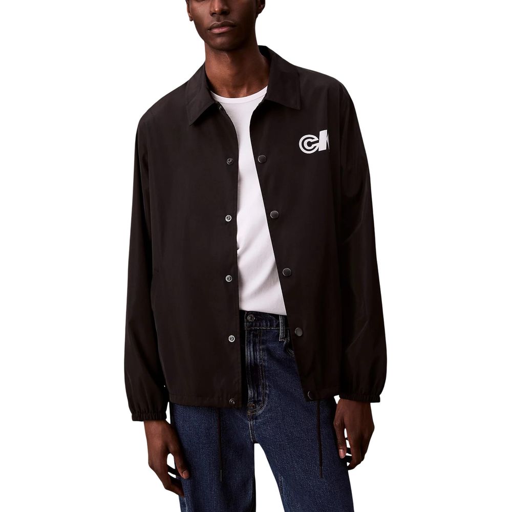 Calvin Klein Jeans Schwarze Shell-Jacke aus Polyester