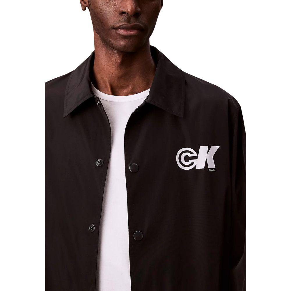 Calvin Klein Jeans Schwarze Shell-Jacke aus Polyester