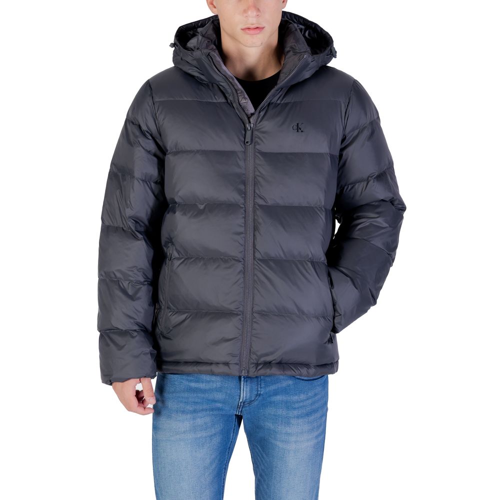 Calvin Klein Jeans Grey Polyamide Coat