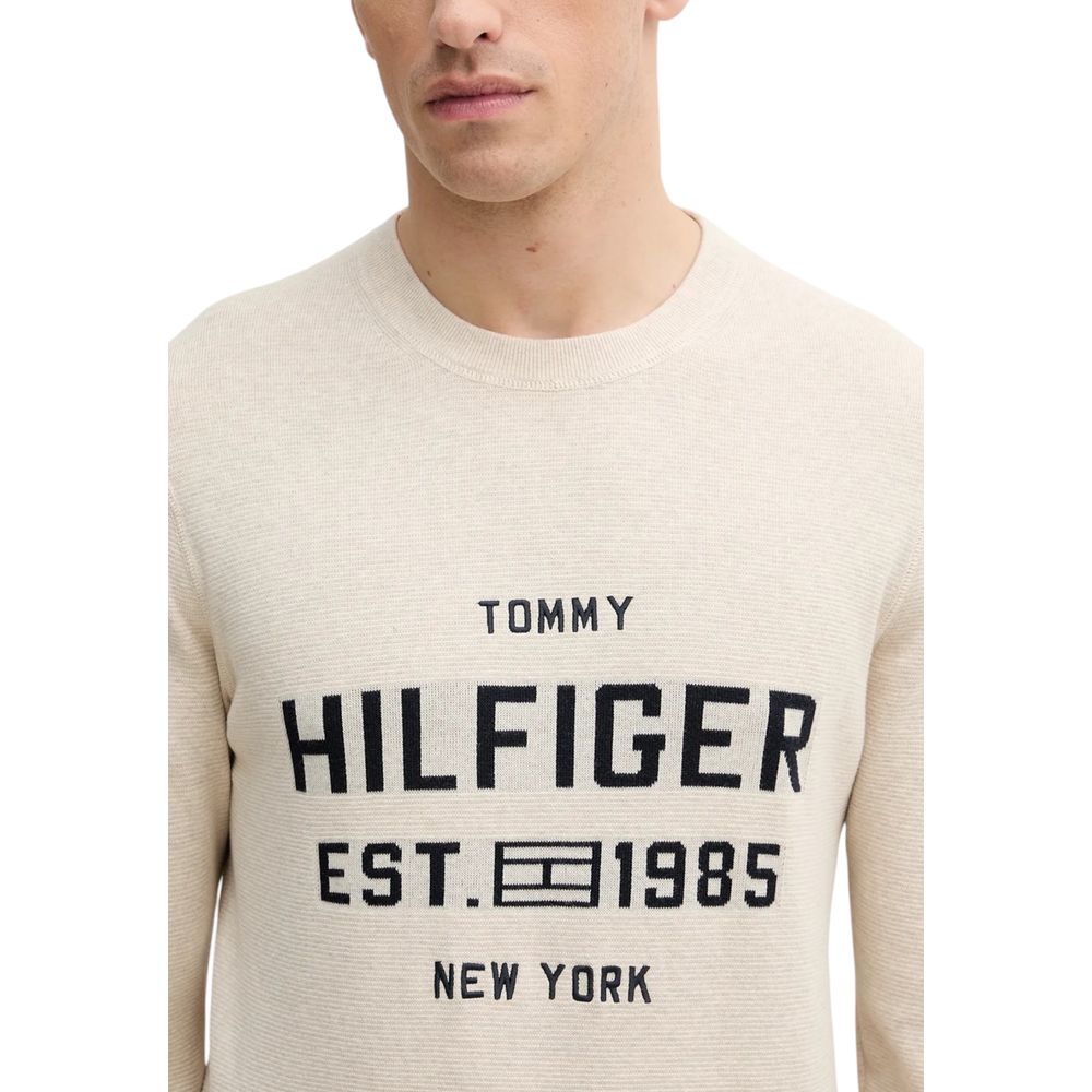 Tommy Hilfiger Beige Bio-Baumwoll-Sweatshirt