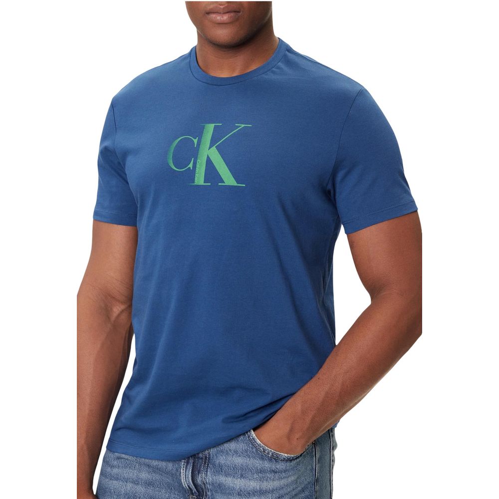 Calvin Klein Jeans Blaues Baumwoll-T-Shirt