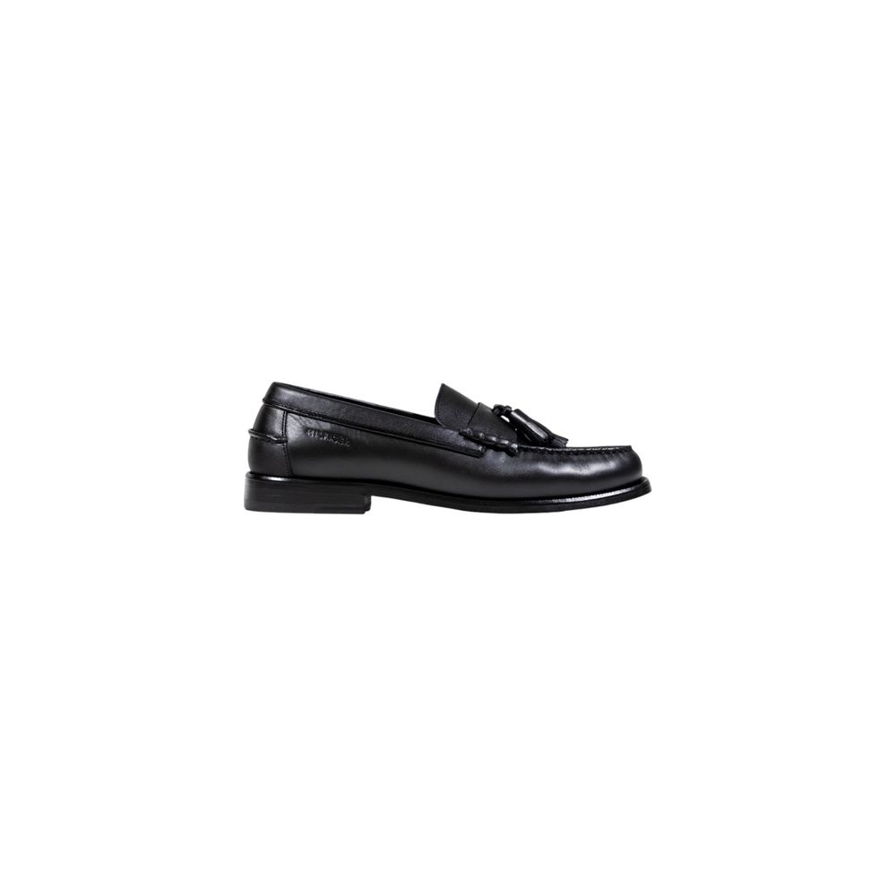 Tommy Hilfiger Schwarze Loafer aus Leder zum Hineinschlüpfen
