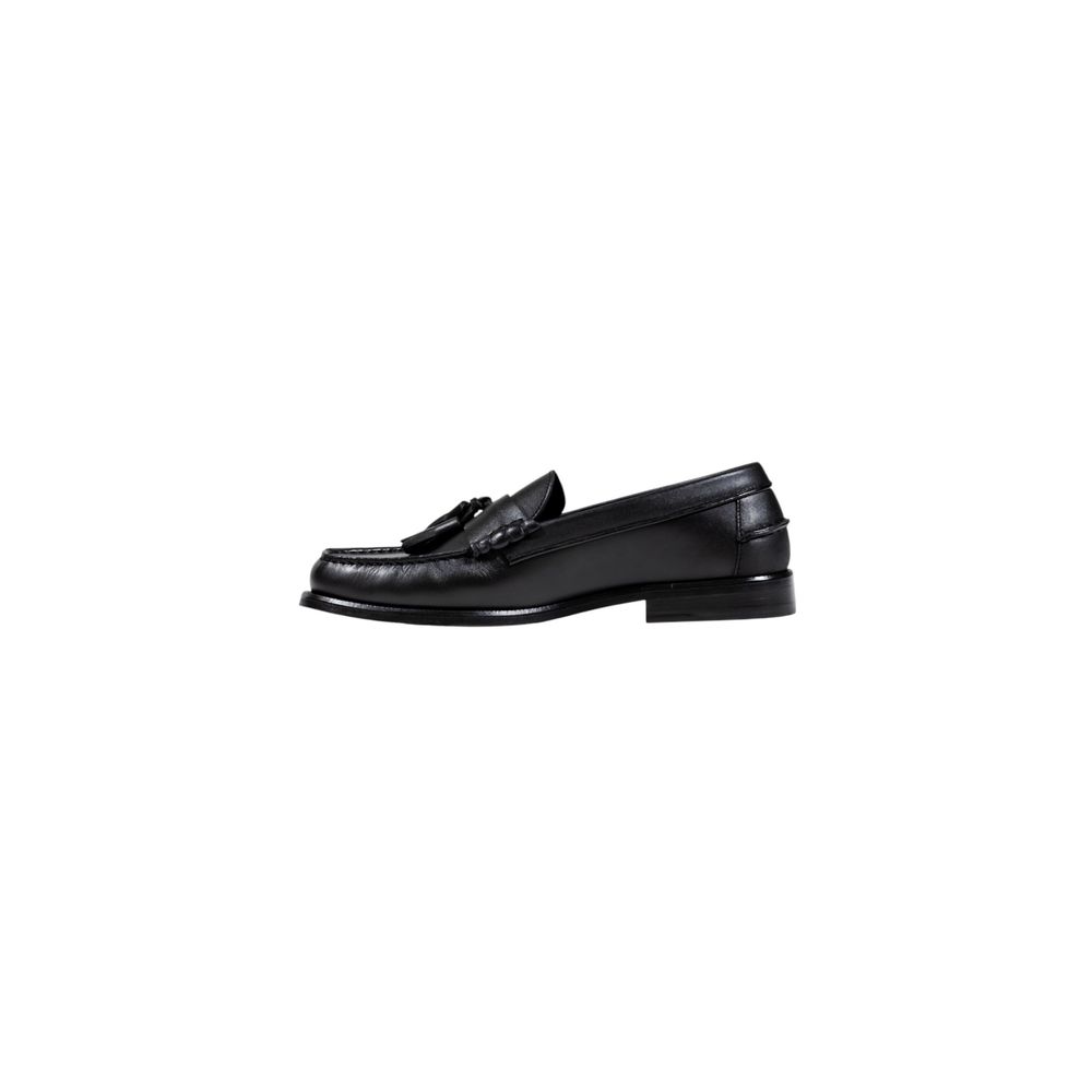 Tommy Hilfiger Schwarze Loafer aus Leder zum Hineinschlüpfen