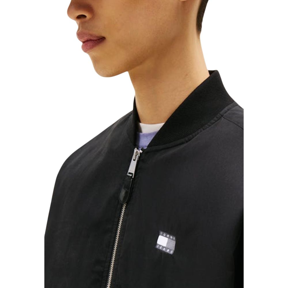 Tommy Hilfiger Jeans Recycled Cotton Black Bomber