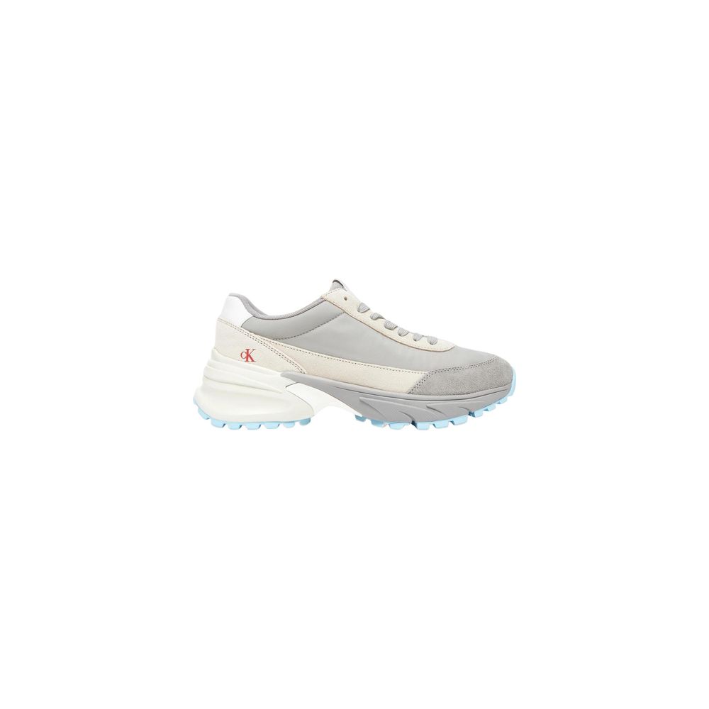 Calvin Klein Jeans Graue Wildleder-Sneaker im Athletic-Look