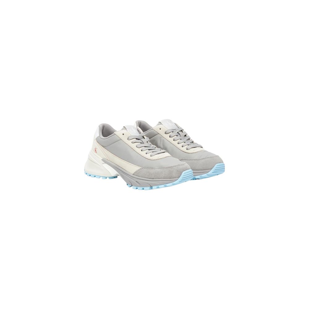 Calvin Klein Jeans Graue Wildleder-Sneaker im Athletic-Look