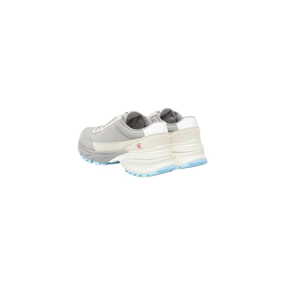 Calvin Klein Jeans Graue Wildleder-Sneaker im Athletic-Look