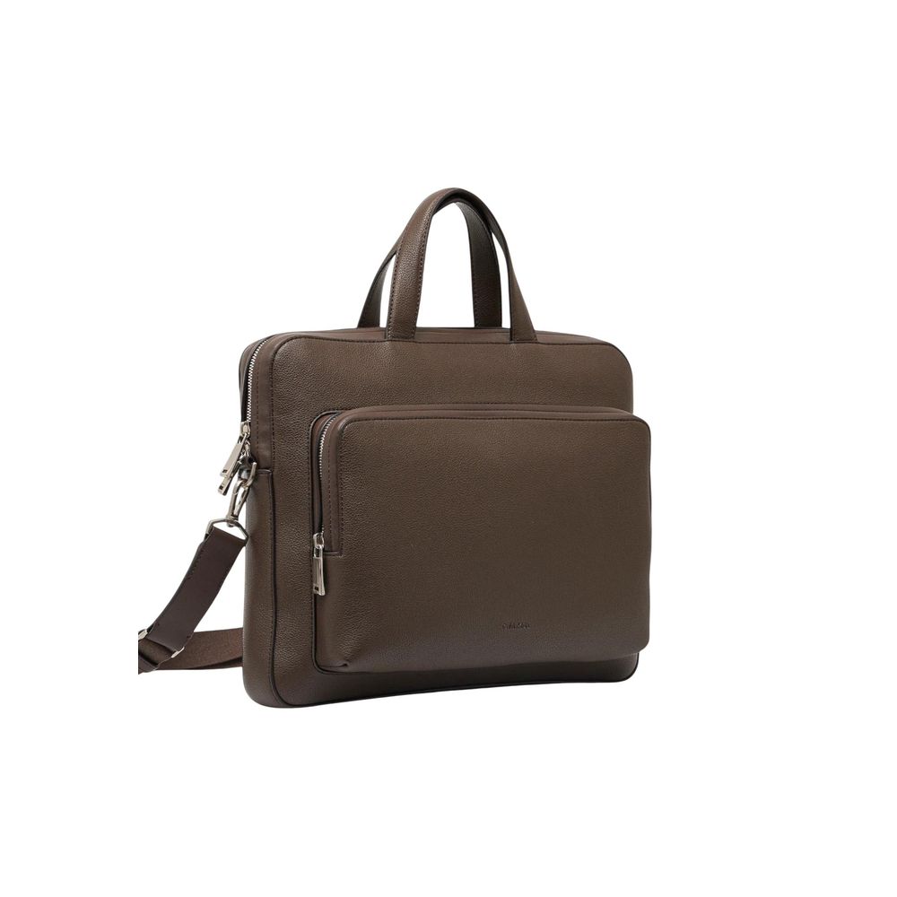 Calvin Klein Braune Polyethylen-Aktentasche