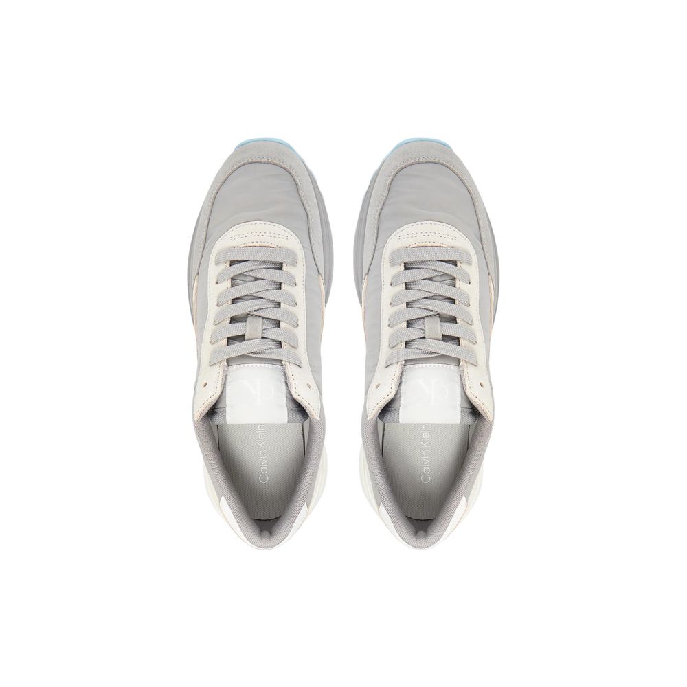 Calvin Klein Jeans Graue Wildleder-Sneaker im Athletic-Look