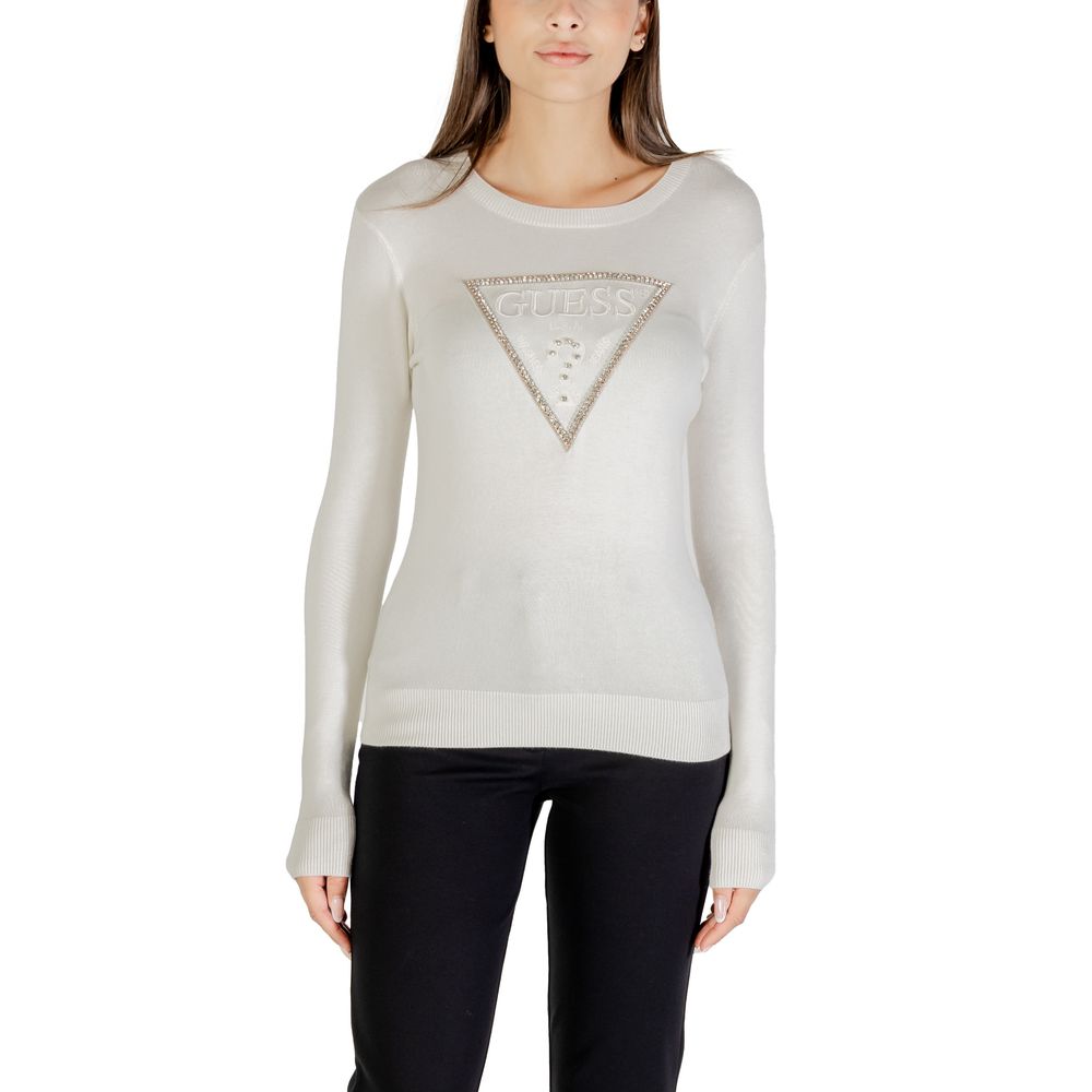 Guess Cremefarbener Sweatshirt aus Viskose