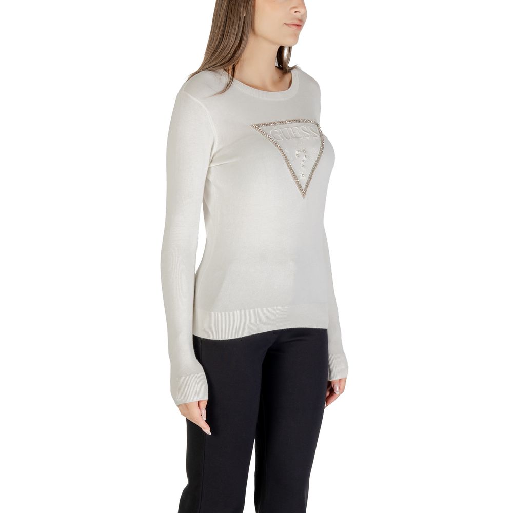 Guess Cremefarbener Sweatshirt aus Viskose