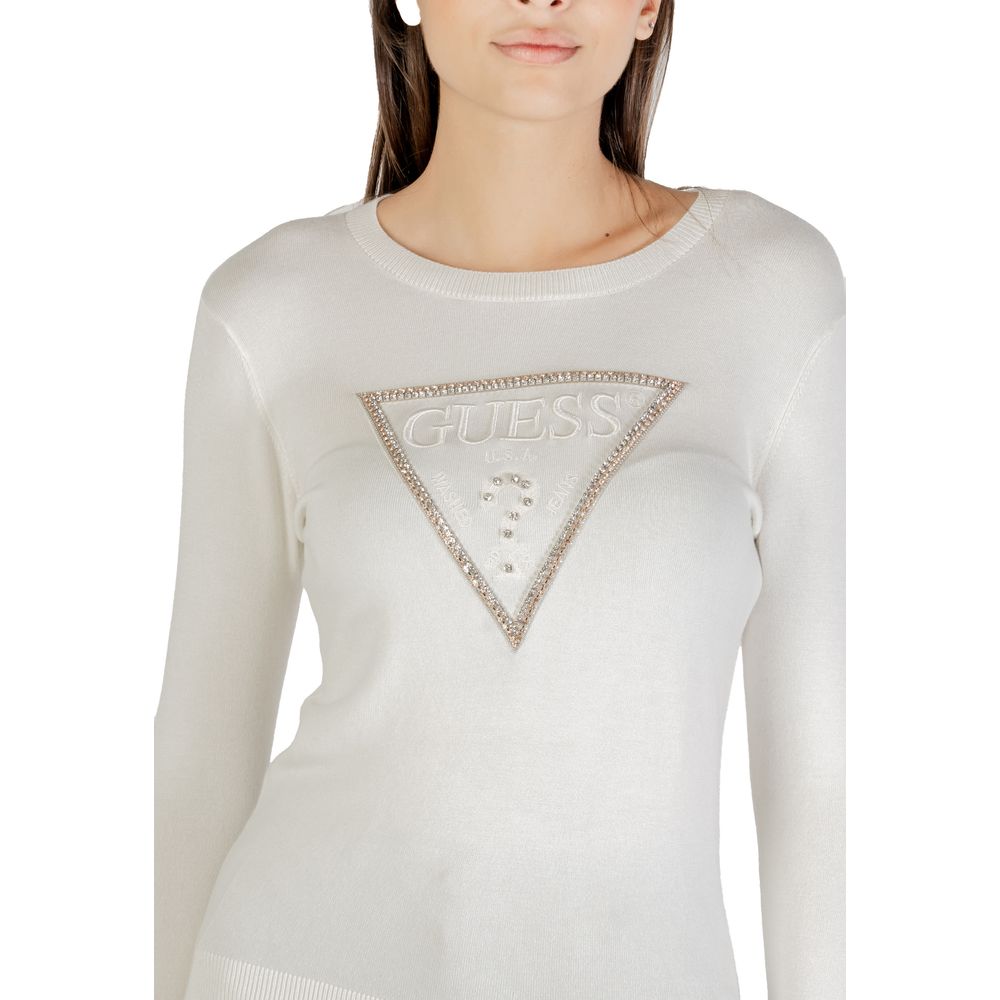 Guess Cremefarbener Sweatshirt aus Viskose