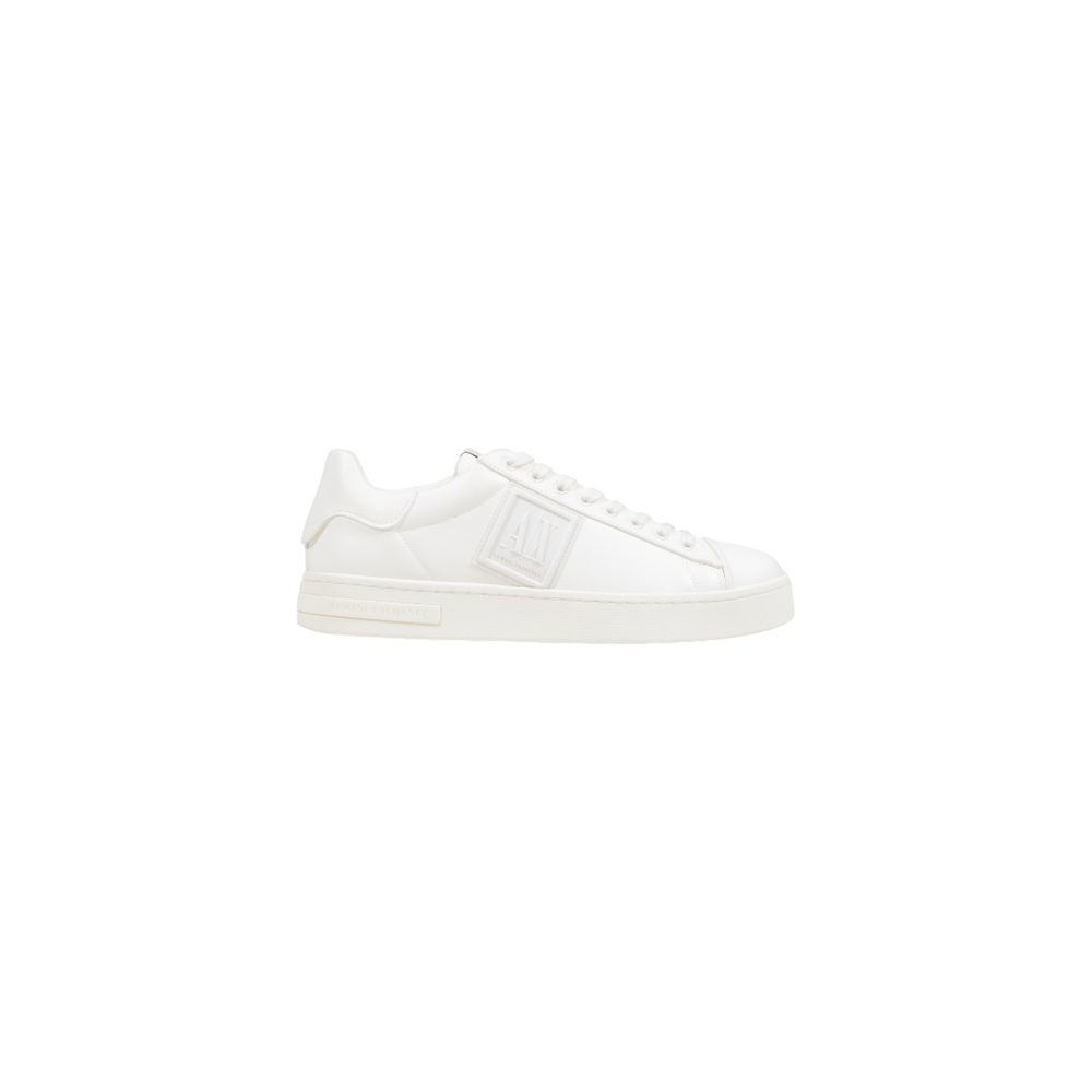Armani Exchange Weiße Low-Top-Sneaker aus Polyester
