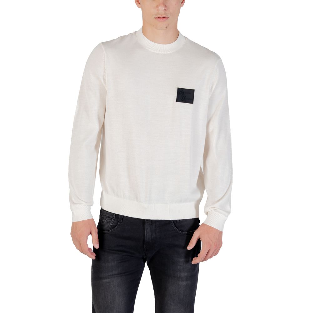 Armani Exchange White Marabou Sweater