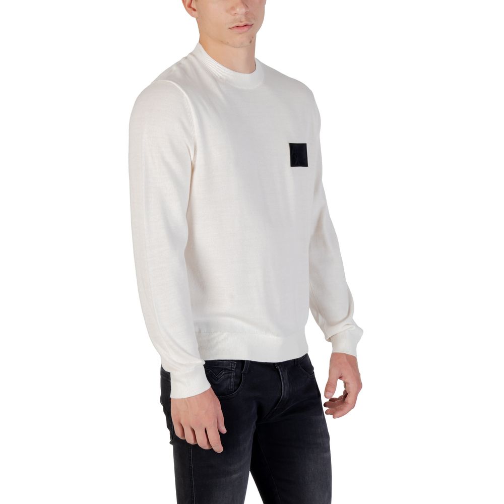 Armani Exchange White Marabou Sweater