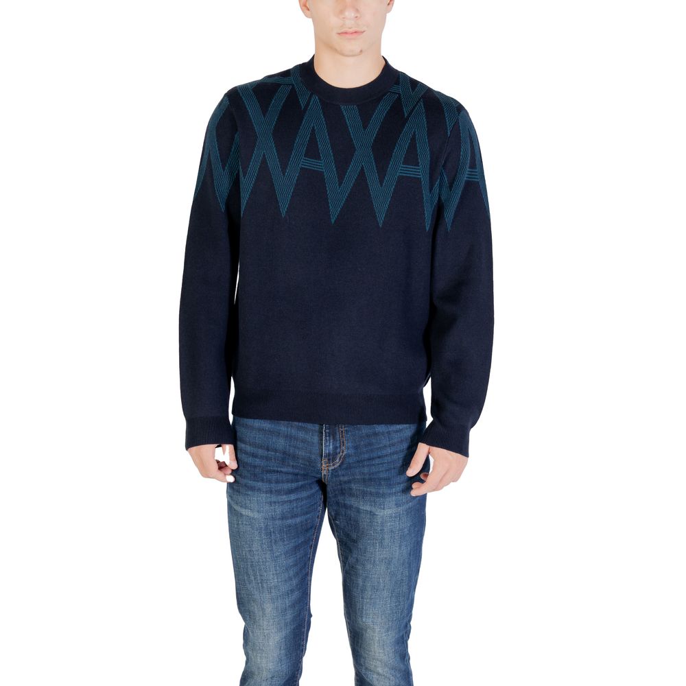 Armani Exchange Black Sweatshirt with Marabou Details