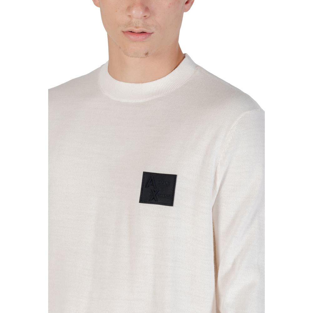 Armani Exchange White Marabou Sweater