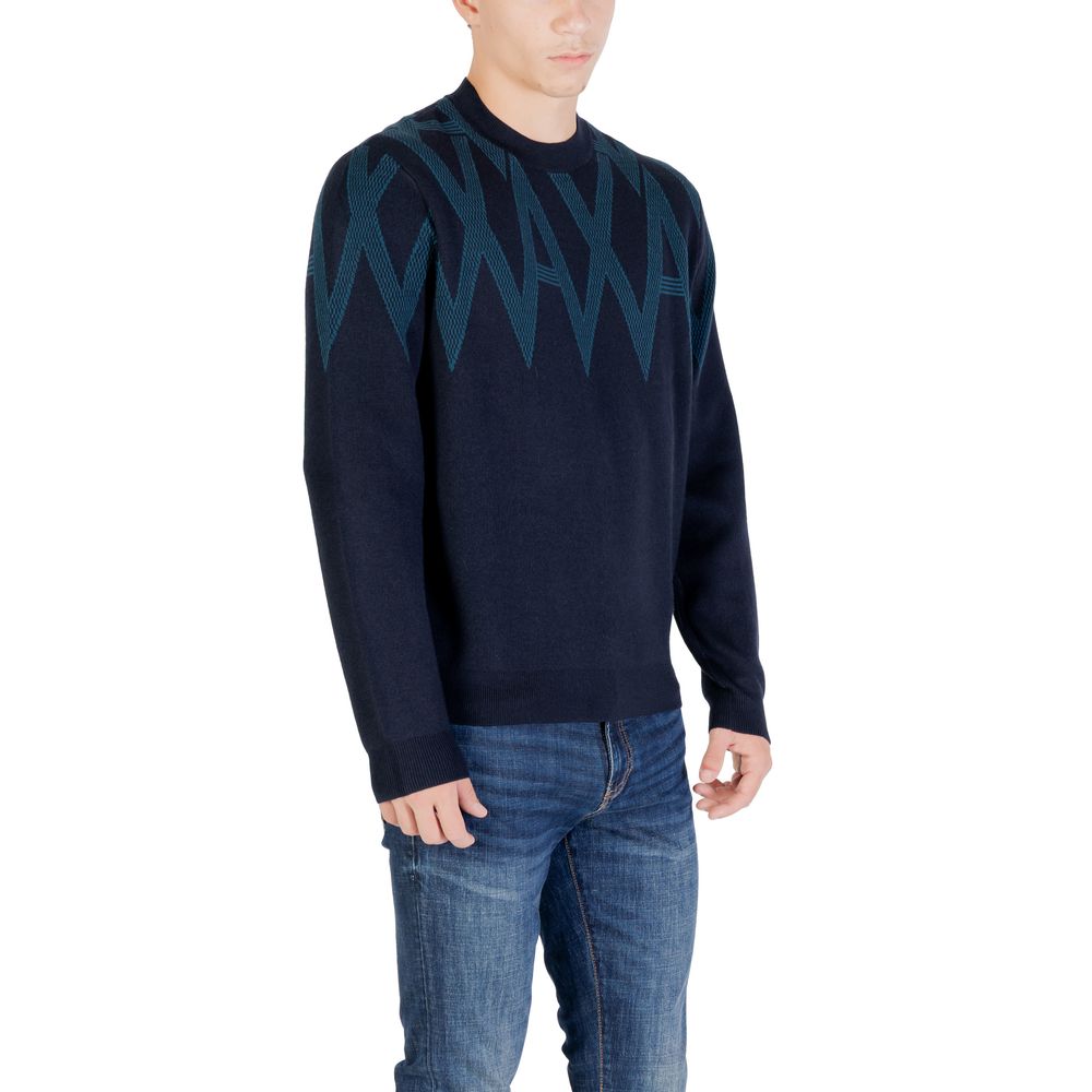 Armani Exchange Black Sweatshirt with Marabou Details