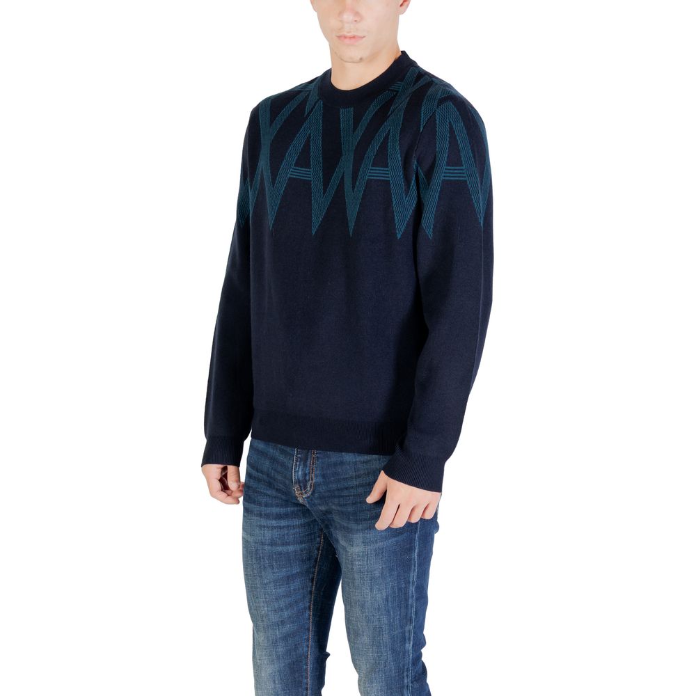 Armani Exchange Black Sweatshirt with Marabou Details