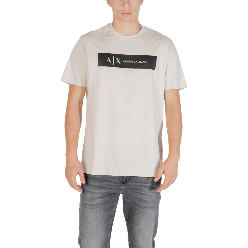 Armani Exchange Beiges Baumwoll-T-Shirt