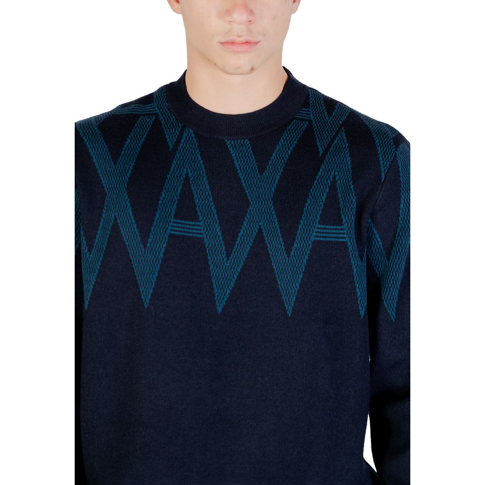 Armani Exchange Black Sweatshirt with Marabou Details