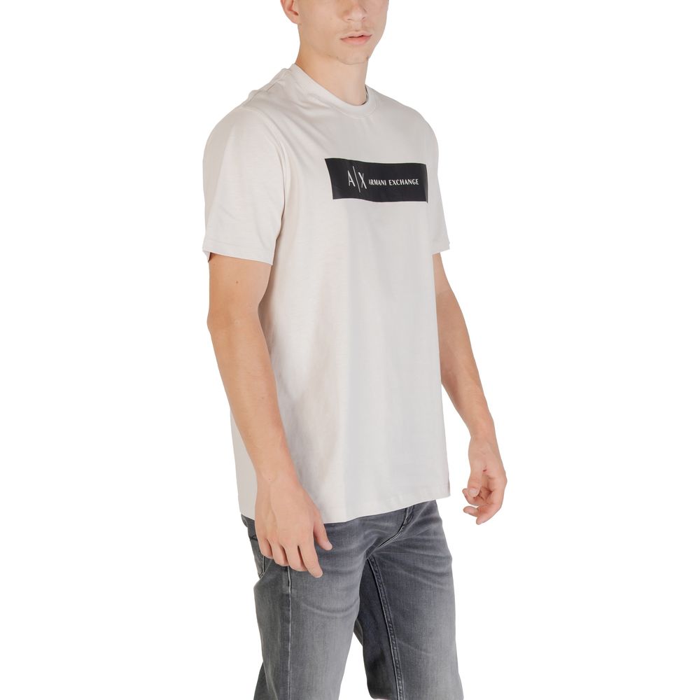 Armani Exchange Beiges Baumwoll-T-Shirt