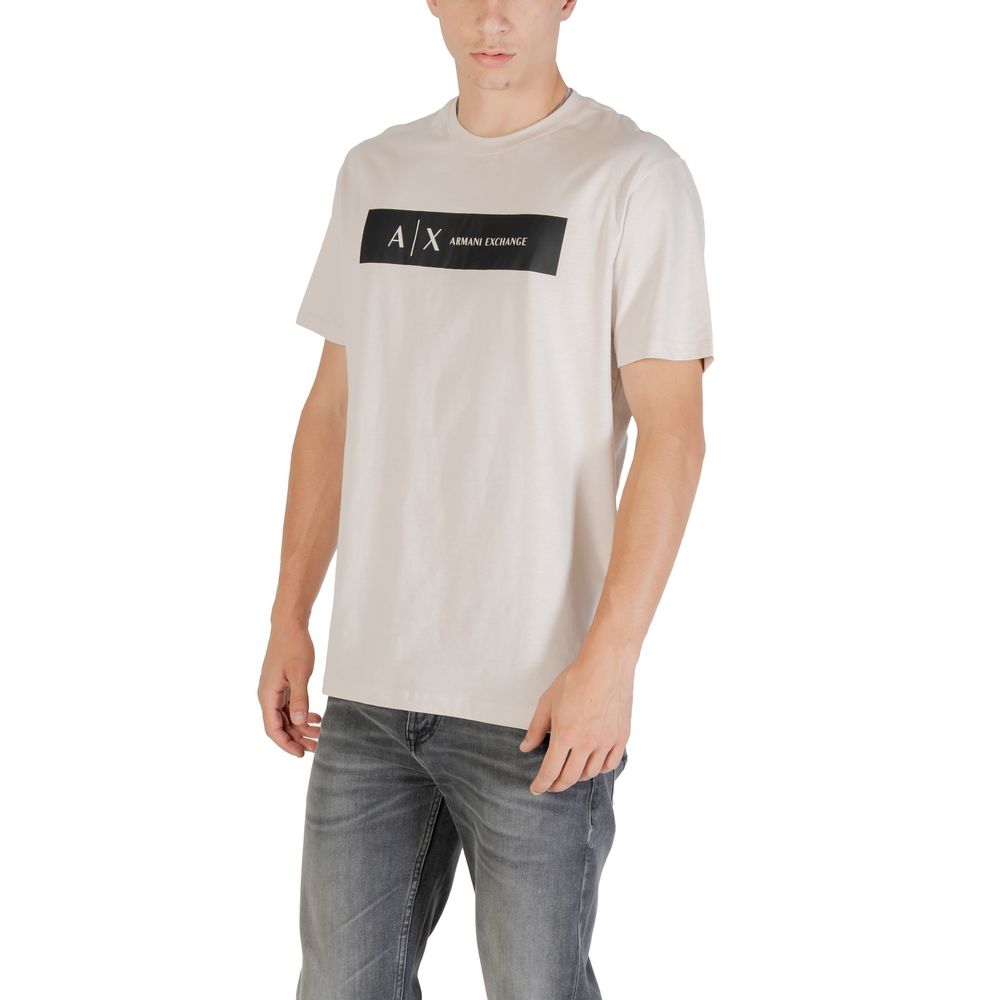 Armani Exchange Beiges Baumwoll-T-Shirt