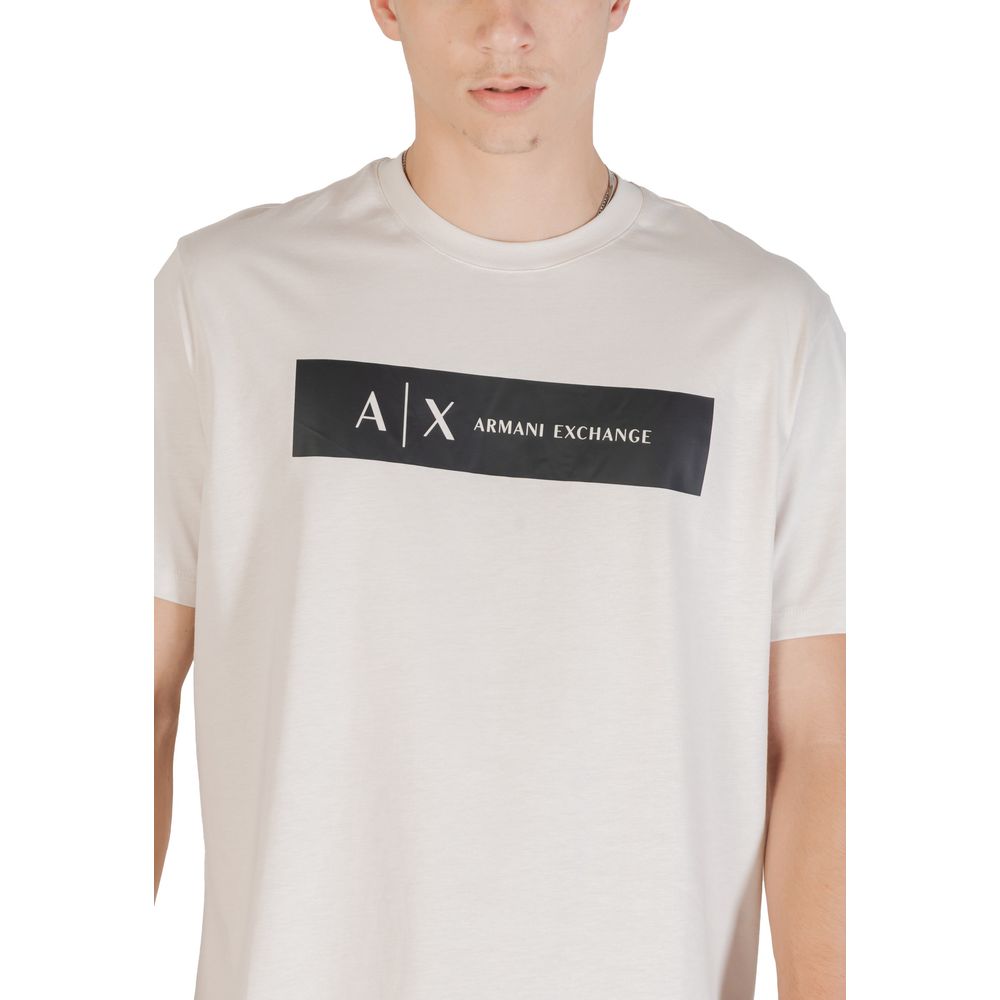 Armani Exchange Beiges Baumwoll-T-Shirt
