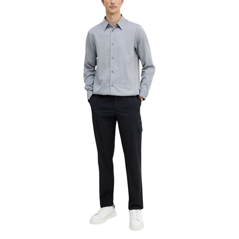 Armani Exchange Schwarzes und weißes Baumwollhemd