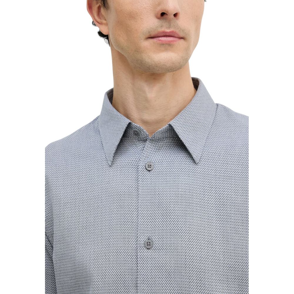 Armani Exchange Schwarzes und weißes Baumwollhemd