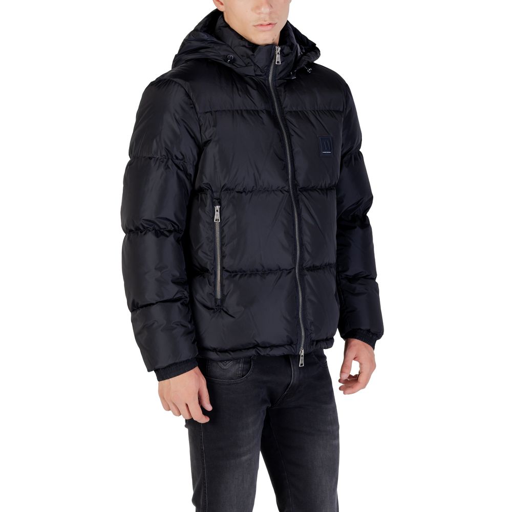 Armani Exchange Blauer Polyamid-Mantel