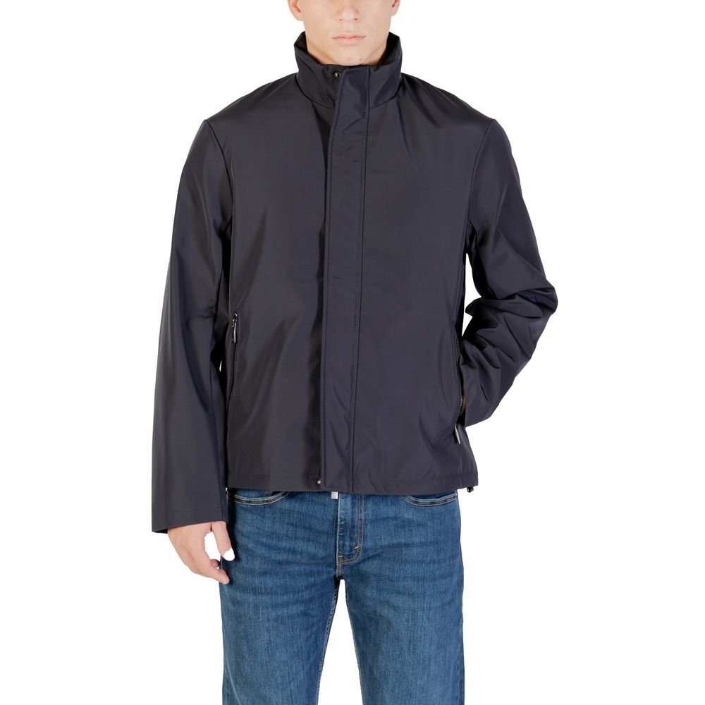 Armani Exchange Blaue Polyester-Ganzjahresjacke