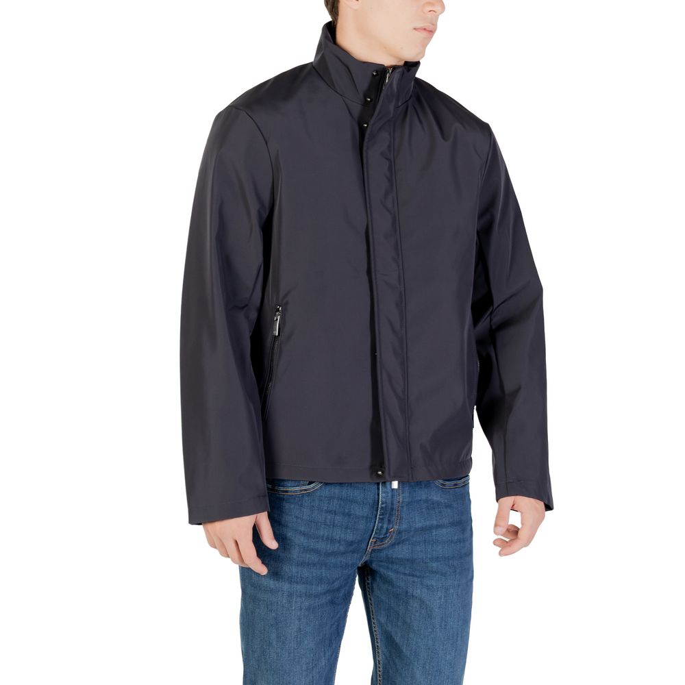 Armani Exchange Blaue Polyester-Ganzjahresjacke