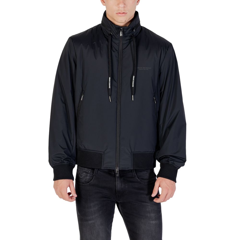 Armani Exchange Schwarzer Polyamid-Bomber