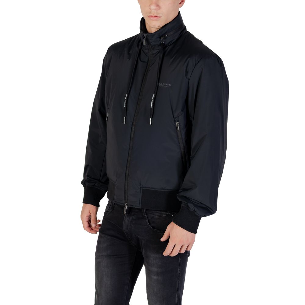 Armani Exchange Schwarzer Polyamid-Bomber