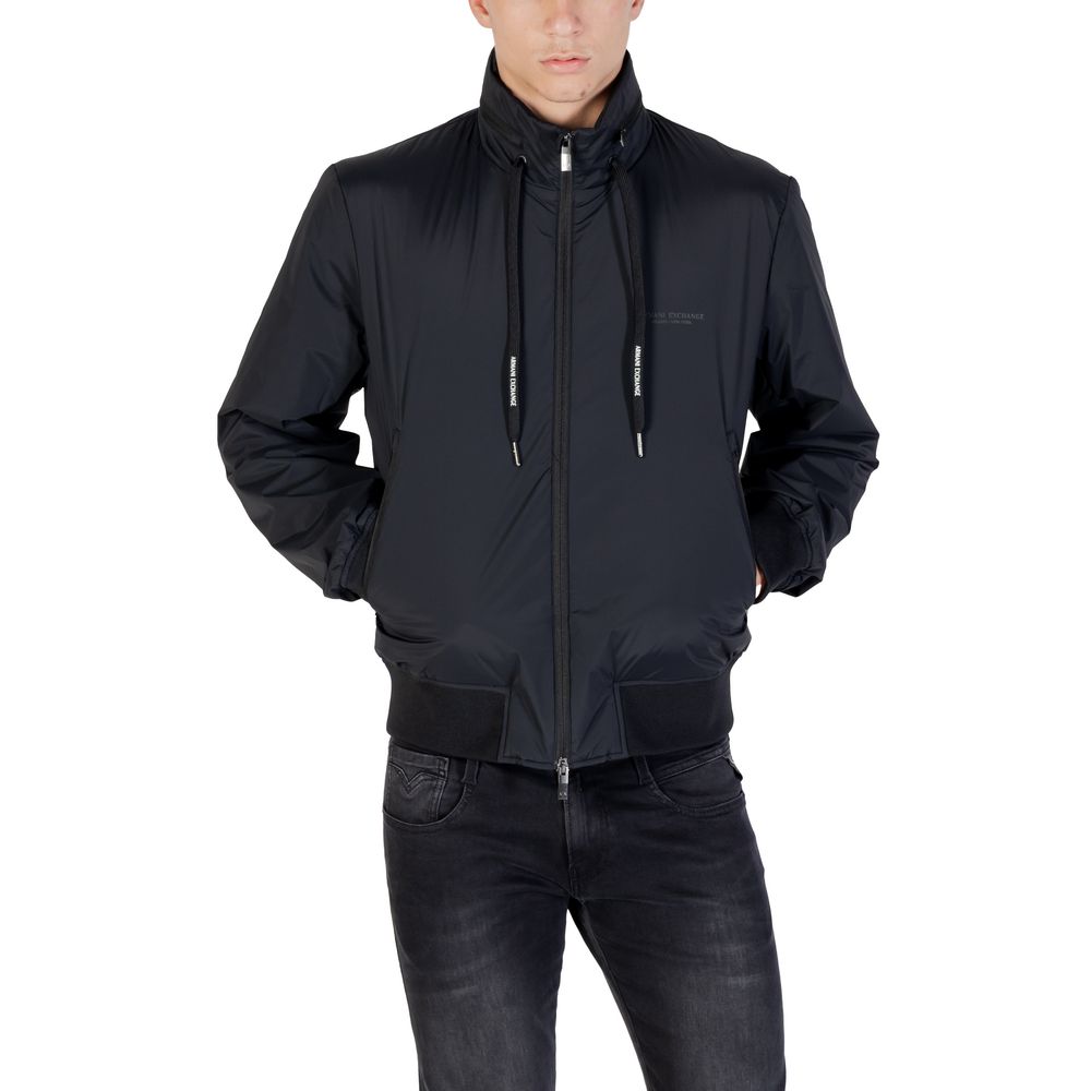 Armani Exchange Schwarzer Polyamid-Bomber