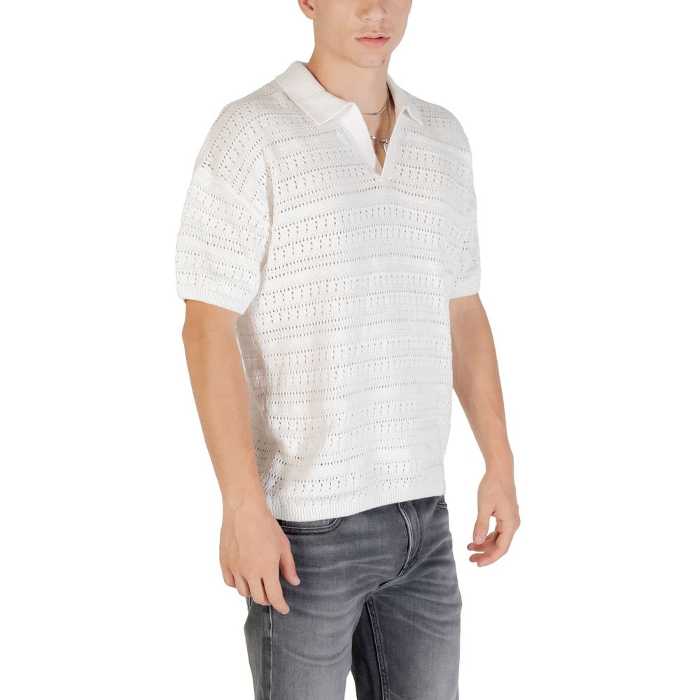 Only & Sons Weißes Baumwoll-T-Shirt mit kurzen Ärmeln