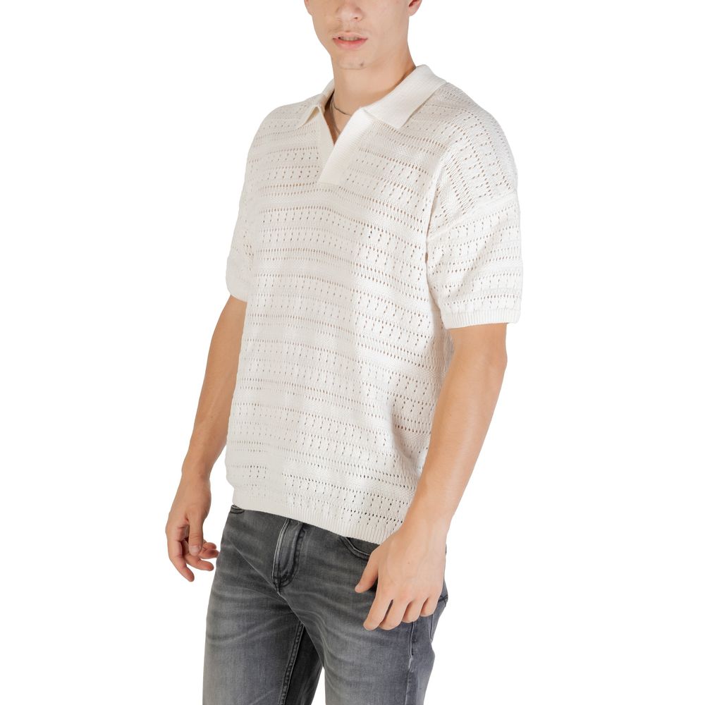 Only & Sons Weißes Baumwoll-T-Shirt mit kurzen Ärmeln