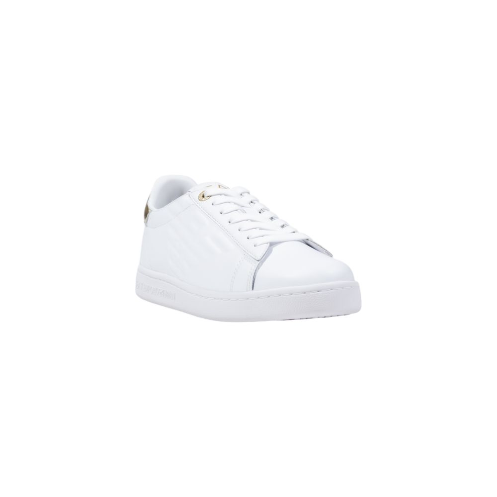 EA7 Emporio Armani Weiße Leder Low-Top-Sneaker