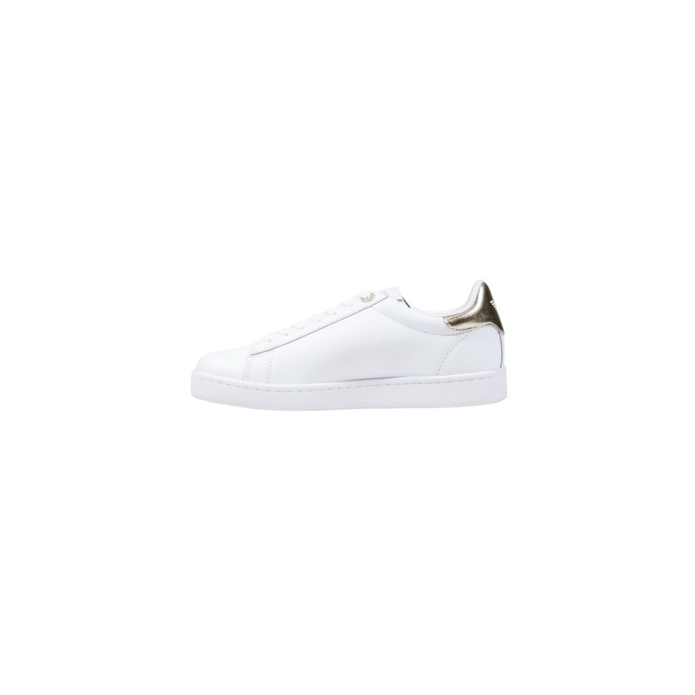 EA7 Emporio Armani Weiße Leder Low-Top-Sneaker