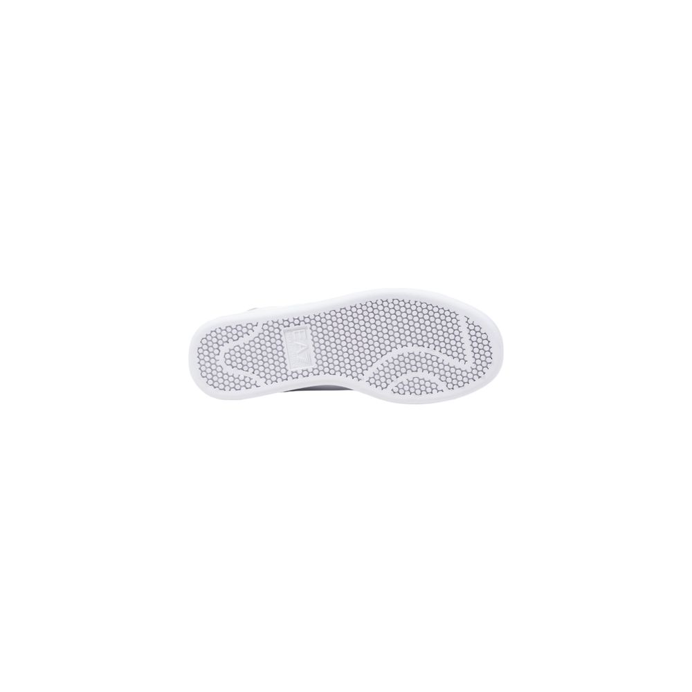 EA7 Emporio Armani Weiße Leder Low-Top-Sneaker