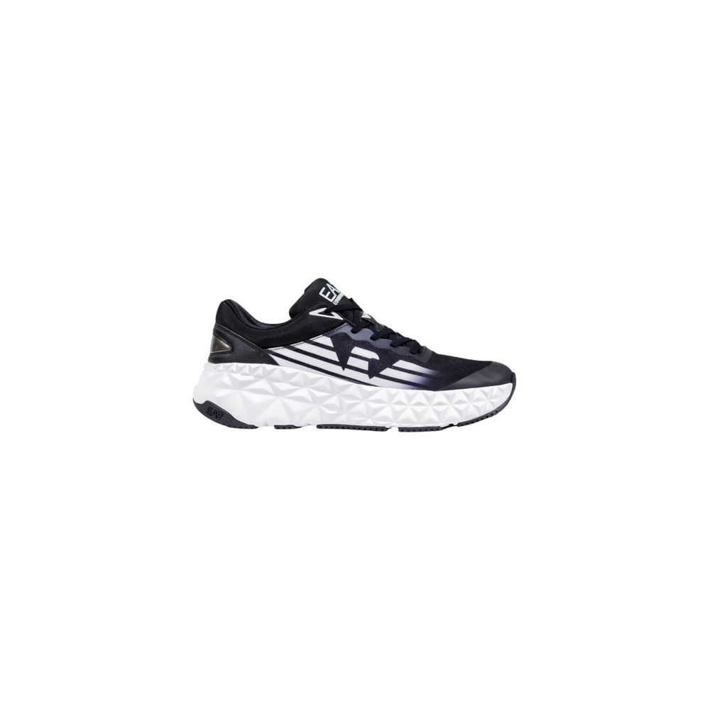EA7 Emporio Armani Schwarze und weiße Sportschuhe aus Polyester